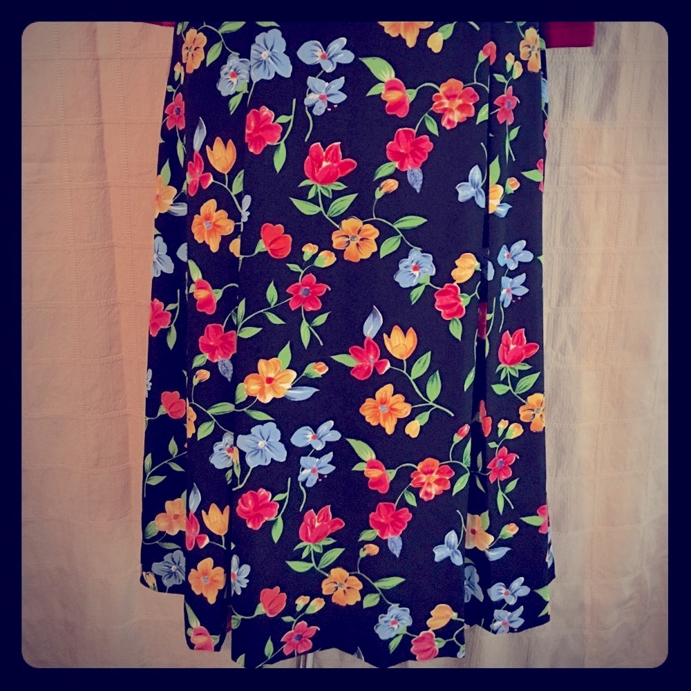 Fundamental Things Mid-calf Floral Print Skirt